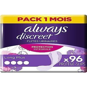 96 stuks altijd Discreet Incontinentie Slipinleg Long Plus 24 Pack x 4