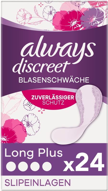 Always Discreet Long+ Inlegkruisjes Urineverlies 24 stuks