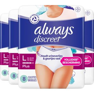 Always Discreet Incontinentiebroekjes voor Urineverlies - Maat Plus L - 32 Stuks