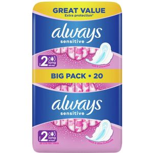 Always - Sensitive Long Ultra Maandverband - Met Vleugels - 14 Stuks