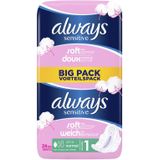 Always Ultra Sensitive Normal - Maat 1 - Voordeelverpakking 10 x 24 Stuks - Maandverband Met Vleugels