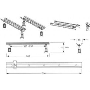 Ideal Standard badpoten met wandsteun K727467