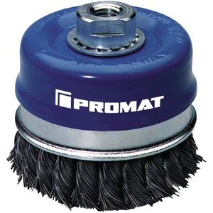 Promat Potborstel | d. 65 mm draaddikte 0,5 mm | staal | 12500 min-¹ - 4000841166 4000841166