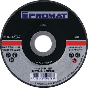 Promat - Afbraamschijf - D180mm - Gebogen Staal - Gat 22,23mm