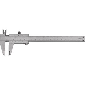 Promat Zakschuifmaat | DIN 862 | 150 mm | met vergrendelingschroef | hoekig parallaxvrije aflezing - 4000851016 - 4000851016