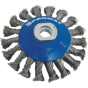 Promat Staaldraadborstel | d. 100 mm draaddikte 0,35 mm | RVS 13 mm | 12500 min-¹ - 4000841151 4000841151