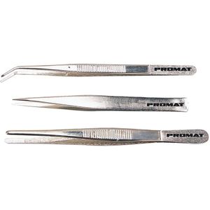 Promat - Set Pincetten - 3 Delig - Opbergetui