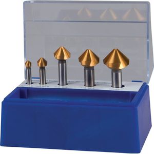 Promat Set verzinkboren | DIN 335 C 90 graden | 6,3-25 mm | HSS TiN | 5-delig kunststofbox - 4000865213 4000865213