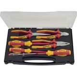 Promat Set tangen/gereedschap | 7-delig | meercomponentenhulzen | kunststof koffer VDE - 4000810027 4000810027