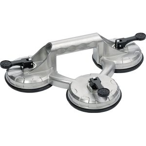 PROMAT Zuignaphandvat - Aluminium - Draagvermogen 120 kg - 3 Koppen