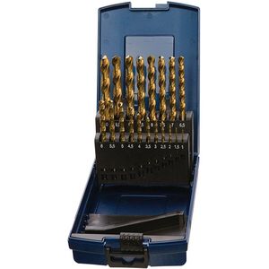 Promat Spiraalborenset | DIN 338 type N | nominale-d. 6-10x0,1 mm | HSS TiN | 41 delig kunststof cassette - 4000861939 4000861939