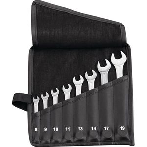 Promat - Ring-steeksleutelset - 8 Delig - Chroom-Vanadiumstaal - In Roltas