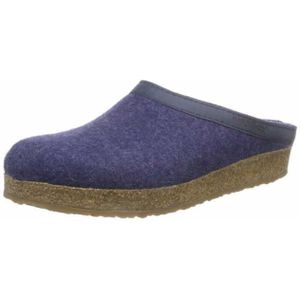 HAFLINGER Grizzly Torben Pantoffel - Jeans - 100% Wolvilt - Antislip Zool