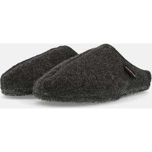 Haflinger - Alaska - Pantoffels - Grijs - Wollen Bovenwerk - Antislip Zool
