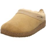 Haflinger Snowbird gevoerde pantoffel Leer Gevoerd, Lamsleer, buitenzool met profiel