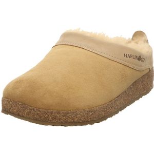 Haflinger Snowbird - gevoerde pantoffel - Leer - Maat 42 - Gevoerd, Lamsleer, buitenzool met profiel