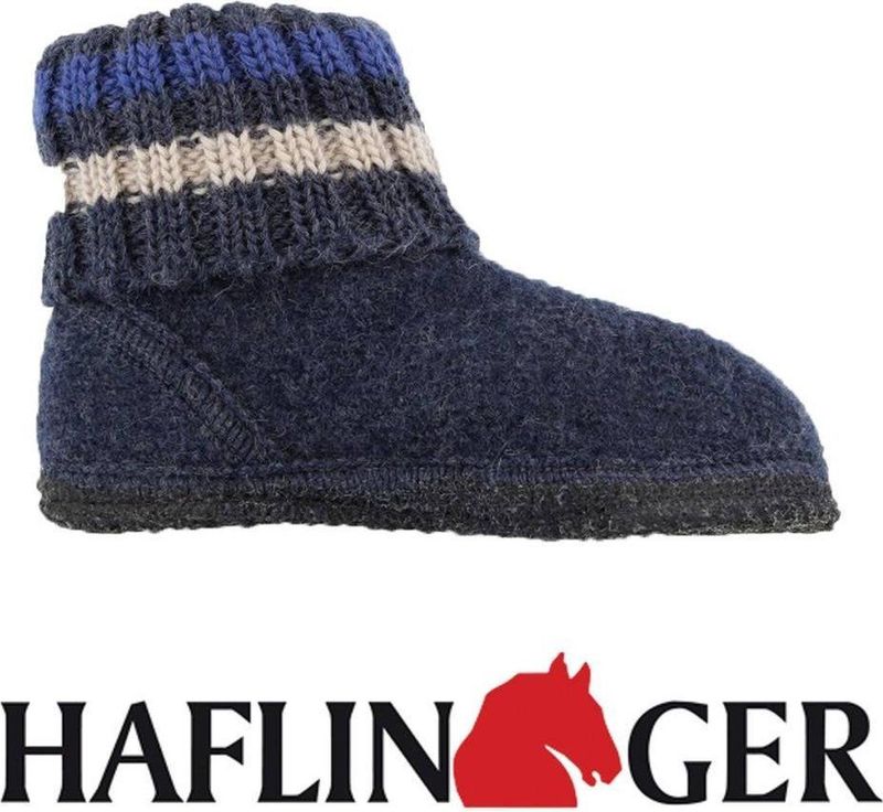 HAFLINGER - Paul - Slippers - Grijs - Scheerwol - Antislip