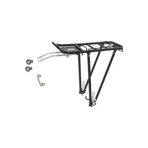 M-Wave Gepäckregal Universal, schwarzes Aluminium 26 28 Zoll (Hanging-Paket)