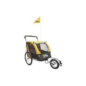 M-Wave Kinderwagen met loopwiel - inklapbaar, 20 inch wielen, handrem, 2 kindere