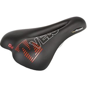 Velo Plush Gel Fietszadel, uniseks, volwassenen, zwart