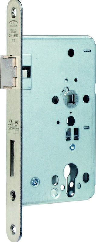 Bks Feuerschutztürschloss B-1206 24/65/72/9mm din l 24mm rd silber - B-12060-37-L-2