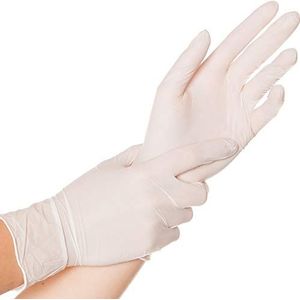 Universele handschoen, latex, geel, VE =144 paar, maat 7 (S)