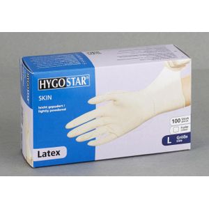 HYGOSTAR 2651 handschoenen latex gepoedercoat L