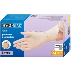 Hygostar latex poedervrije wegwerp handschoenen wit maat XL 100 stuks