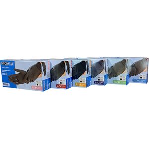 HYGOSTAR nitril handschoen 'DARK', XL, zwart, poedervrij