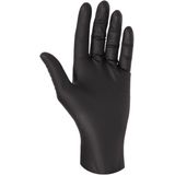 Hygostar Wegwerp handschoenen - Nitril - Poedervrij - Zwart - L - 100 stuks