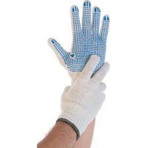 Gebreide handschoenen van katoen-polyester STRUCTA I, wit, VE = 120 paar, maat 8 (M)