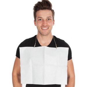 Patiënten servetten 3-laags wegwerp dental towels / bibs verpakt per 125 stuks wit