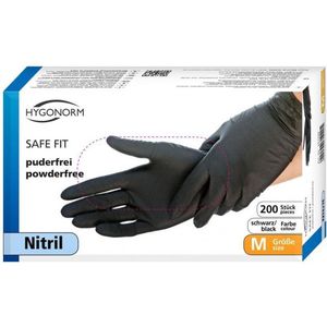 Zwarte wegwerp handschoenen nitril maat XL - 200 stuks! poedervrij - latex vrij!