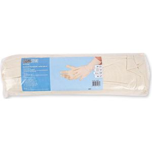 Katoenen handschoenen - 35cm - maat M - 12 paar - crème wit - extra lang