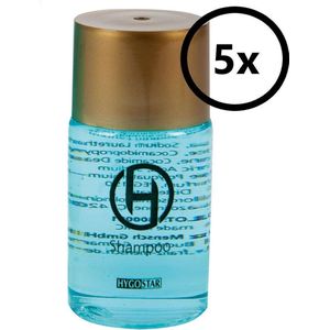 Shampoo - mini reisverpakking 25ml flesje met schroefdop 5st. (hotel, reis, B&B, wellness)