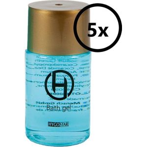 Hygostar Showergel mini reisverpakking 25ml flesje met schroefdop 5st. (hotel, reis, B&B, wellness)