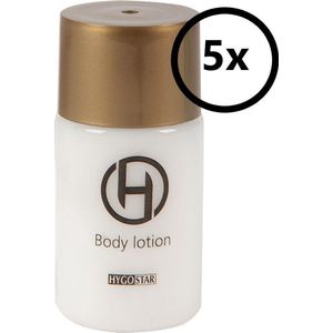 Bodylotion- mini reisverpakking 25ml flesje met schroefdop 5st. (hotel, reis, B&B, wellness)