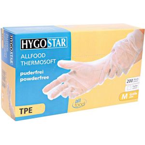 TPE wegwerp handschoen transparant - maat S - 200 stuks - latex vrij