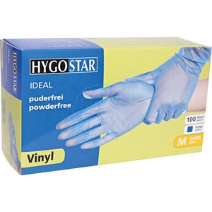 Hygostar vinyl handschoen blauw - sterke kwaliteit - 100 stuks - maat S