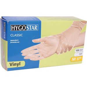 Hygostar vinyl handschoenen - gepoederd - 100 stuks - maat M