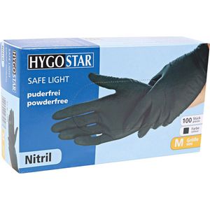 Hygostar Wegwerp handschoenen - Nitril - Poedervrij - Zwart - XXL - 90 stuks