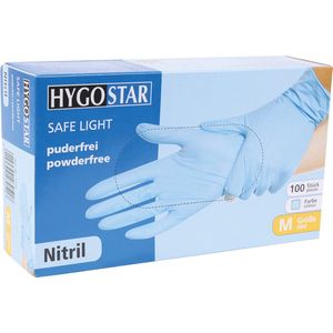 Hygostar Wegwerp handschoenen - Nitril - Poedervrij - Blauw - M - 100 stuks