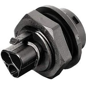 GESIS IP68 M25 3-polige M inbouwstopcontact schroef zwart inclusief 100 stuks