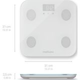 Medisana BS 600 WiFi Analyse-personenweegschaal Weegbereik (max.): 150 kg Wit Met Bluetooth