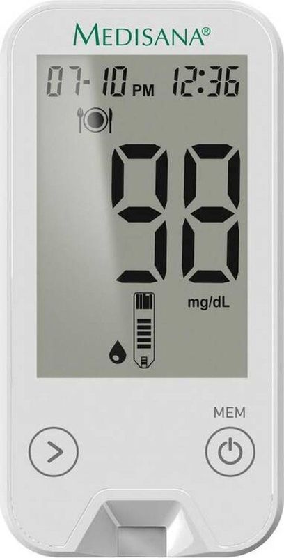 Medisana - Blutzuckermessgerät MediTouch 2 mg/dl inkl Teststreifen Lanzetten