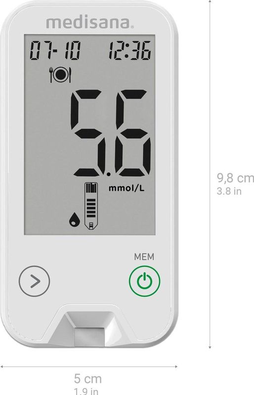 medisana Meditouch2 Startpakket mmol/ (versie voor Nederland) Bloedsuikermeter