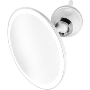 Medisana LED-Lichtspiegel CM 850, Starke Haftung, helle LED, großer Spiegel, 5-fach Vergrößerung.