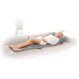 medisana MM 825 elektrische massagemat, volledig lichaam, 5 programma's, 4 massagezones, warmtefunctie, massagekussen met fleecehoes, massagebed met 2 intensiteiten voor rug, nek en hoofd, lichtgrijs
