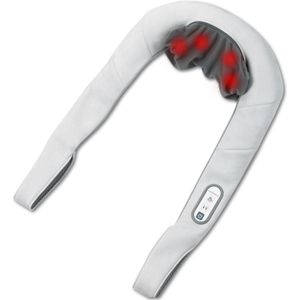 NM 860 - Shiatsu Nekmassagekussen - Zilver - 4 Roterende Massagekoppen