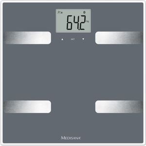 medisana BS A42 - Connect Lichaamsanalyse weegschaal met Bluetooth (grijs)